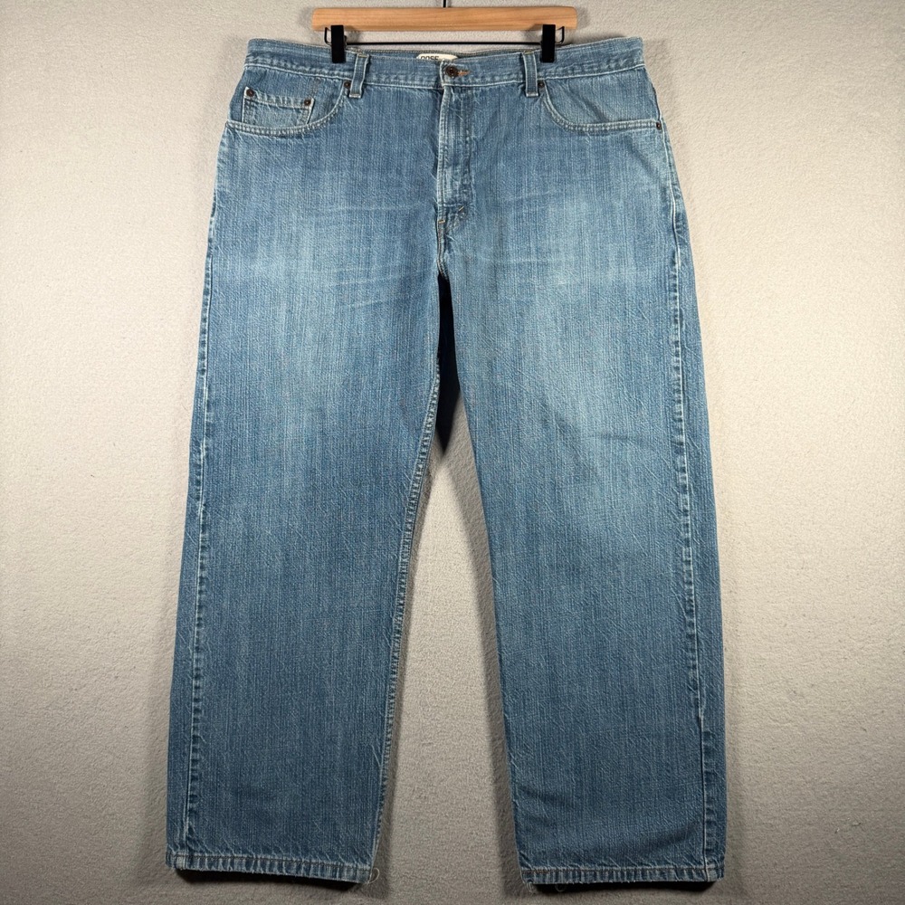 Levis 569 Loose Straight Jeans Mens 42x32 Light Wash Blue Denim 005692450